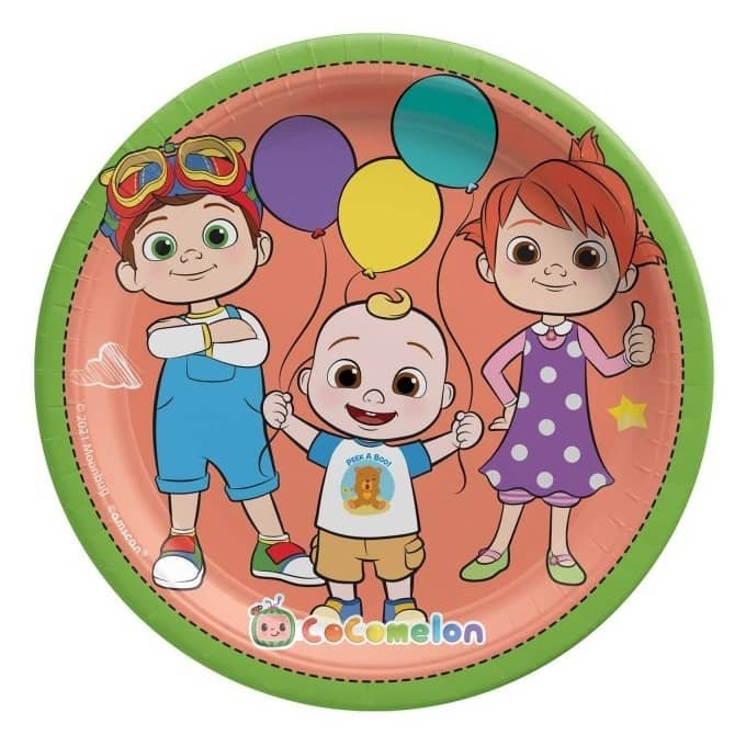 CoComelon Small Paper Plates 17CM (7") 8pk  - Party Owls