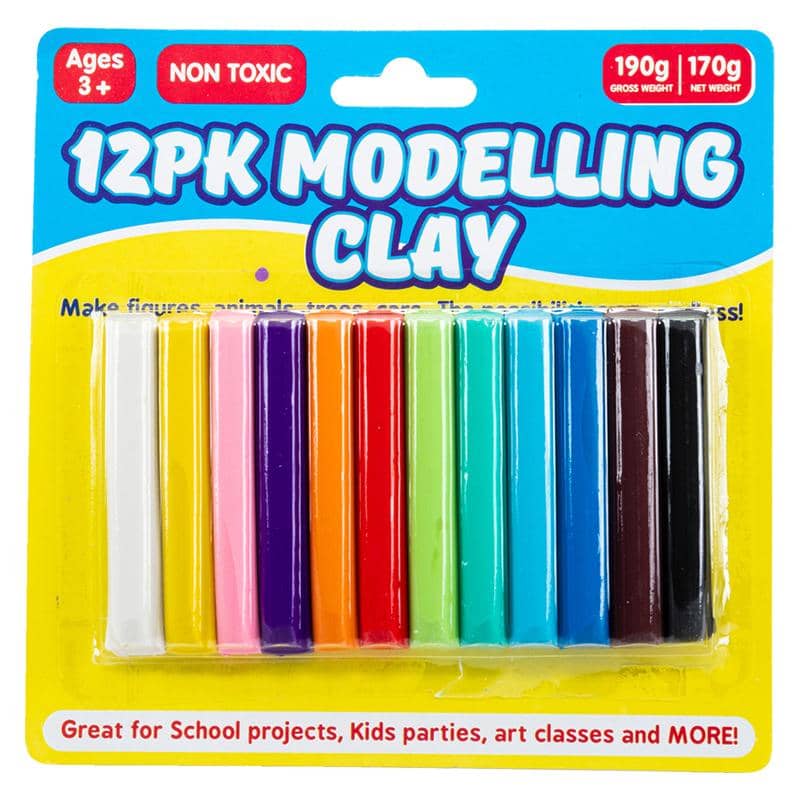 Modelling Clay Colouring Coloured Modelling Clay 12pk Toys Art Craft - Party Owls