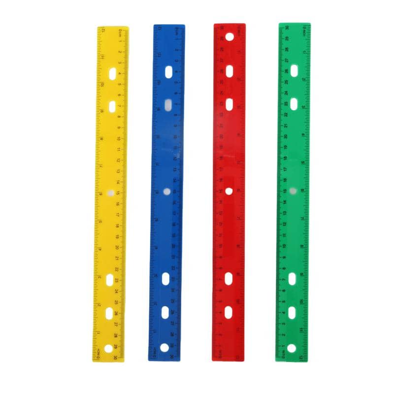 Colourful Rulers 30cm (12") 4pk Stationery - Party Owls