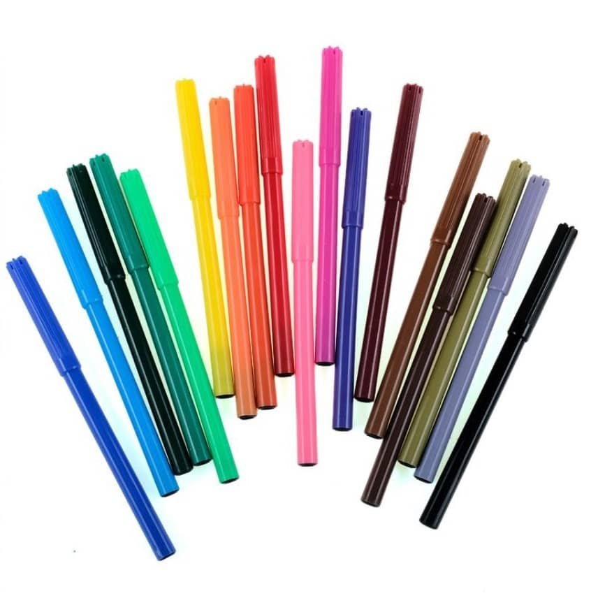 Colouring Pens Colour Markers 18pk Fine Tips - Party Owls