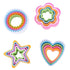 Cookie Cutters 20PCS Assorted Star Heart Round Flower 222544 - Party Owls