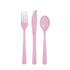 Lovely Pink Solid Colour Reusable Plastic Cutlery 18pk Assorted 39517 - Party Owls