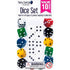 Dice Set 10pcs Black And White Dices Casino Party Game 242399 - Party Owls