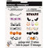 Halloween Fake Finger Tattoos Sheet 12PCS Temporary Tattoos62533 - Party Owls