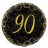 Glitz Black & Gold 90th Birthday "90" Foil Balloon 45cm (18") 55840 - Party Owls