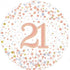 Rose Gold 21st Birthday Foil Prismatic Balloon 45cm (18") 210423 - Party Owls