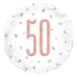 Rose Gold 50th Birthday Foil Prismatic Balloon 45CM (18") 84904 - Party Owls