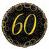 Glitz Black & Gold 60th Birthday "60" Foil Balloon 45cm (18") 55837 - Party Owls