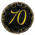 Glitz Black & Gold 70th Birthday "70" Foil Balloon 45cm (18") 55838 - Party Owls