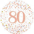 Rose Gold 80th Birthday Foil Prismatic Balloon 45cm (18") 210429 - Party Owls
