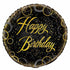 Glitz Black Gold Happy Birthday Foil Balloon 45CM (18") 55829 - Party Owls
