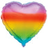 Rainbow Heart Shape Foil Balloon 45CM (18") 57601 - Party Owls