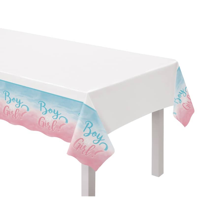 Gender Reveal Table Cover Tablecloth - Party Owls