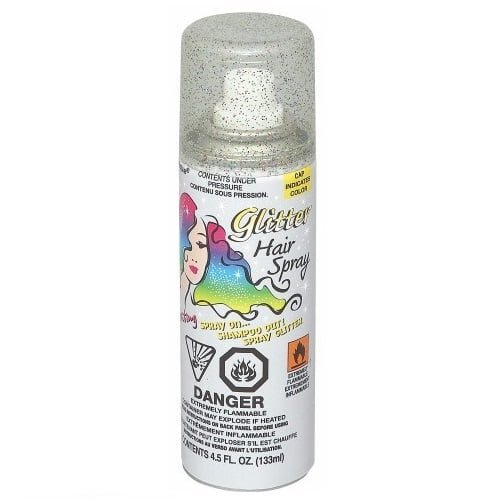 Multi-coloured Glitter Hair Spray 133ML Temporary Coloured Hairspray 9154 - Party Owls