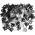 Glitz Black Silver 16th Birthday Confetti Table Decorations - Party Owls