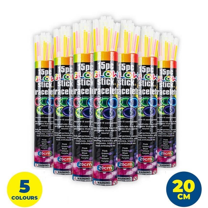Glow Sticks 540pk (36 Tubes) Glow In The Dark Party Multi-colour 242467 - Party Owls