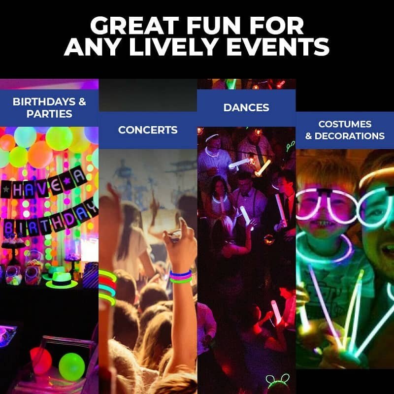 Glow Sticks 540pk (36 Tubes) Glow In The Dark Party Multi-colour 242467 - Party Owls
