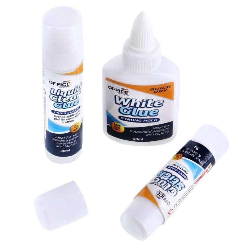 Glue Set 3pk Liquid Clear White PVA Glue Stick 252152 - Party Owls