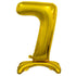 Gold "7" Giant Standing Numeral Foil Balloon 76cm (30") Air Filled Only 13237 - Party Owls