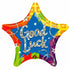 Good Luck Star Shape Foil Balloon 48CM (19") Rainbow - Party Owls