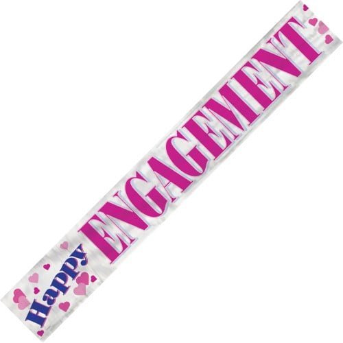 Happy Engagement Foil Banner 3.6m 90019 - Party Owls