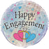 Happy Engagement Prismatic Foil Balloon 45CM (18") - Party Owls