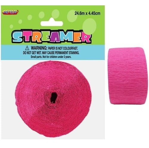 Hot Pink Crepe Streamer Paper Party Decorations 6320 - Party Owls