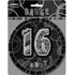 Glitz Black And Silver Jumbo 16th Birthday Badge 15CM    55281 - Party Owls