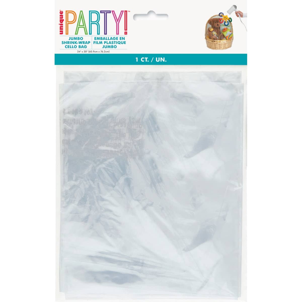 Jumbo Shrink Wrap Cello Bags 76CM (30") 10pk - Party Owls
