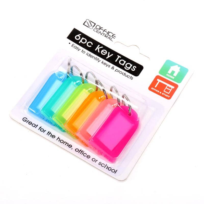 Key Tags 6pk 4.7cm x 2.6cm Office And Home - Party Owls