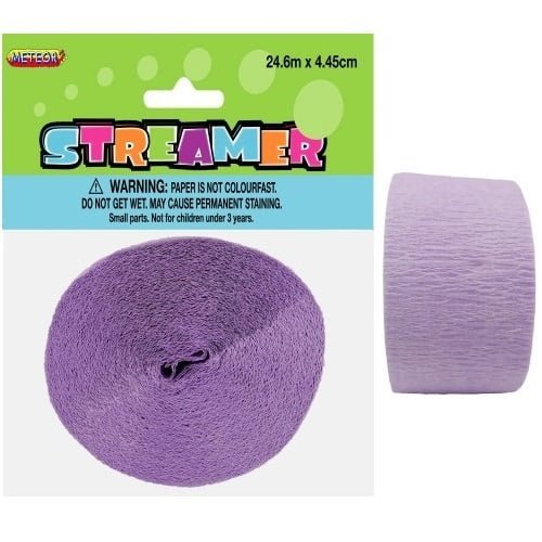 Lavender Crepe Streamer 24M Party Decorations 6330 - Party Owls