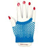 Light Blue Short Fishnet Finger-less Gloves 1980'S Party Accessories - Party Owls