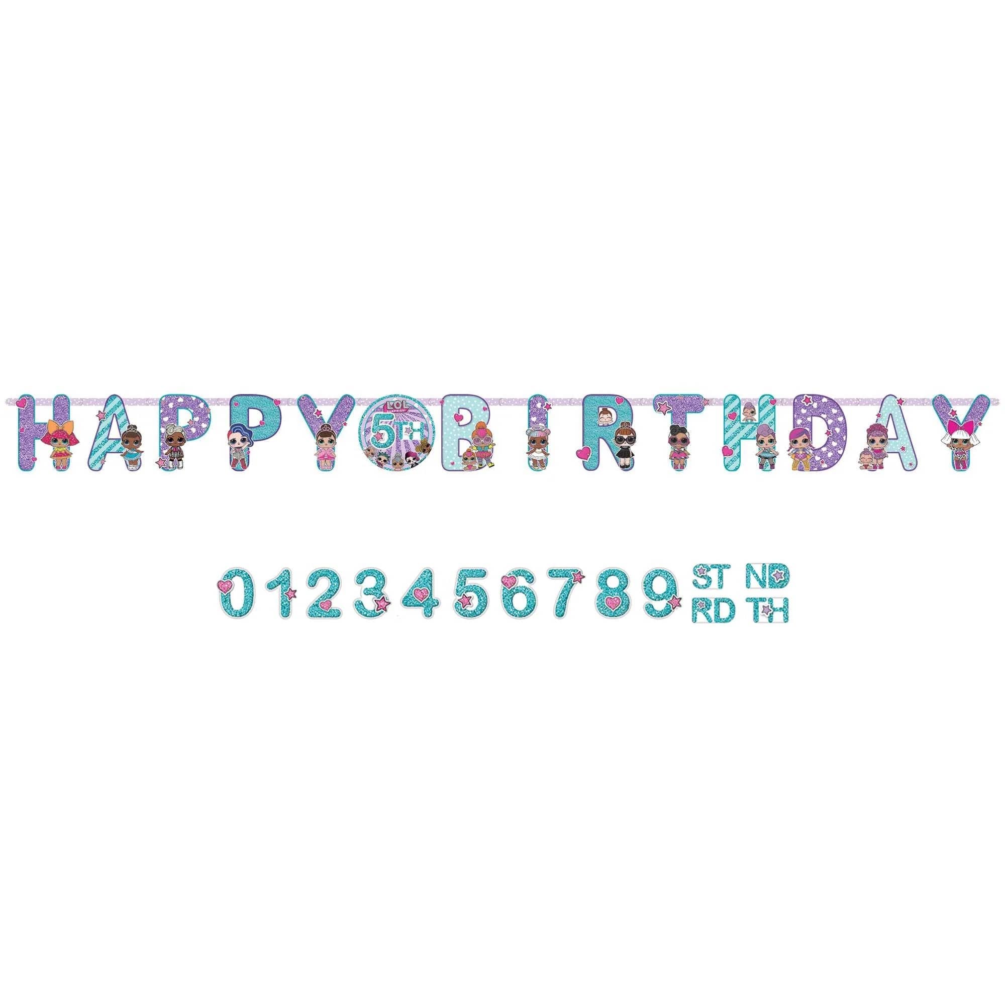 LOL Surprise Jumbo Add-An-Age Banner 3.2m Customisable - Party Owls