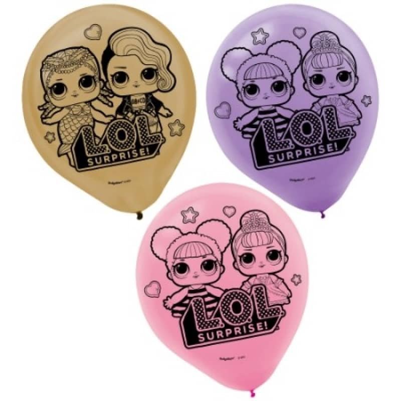LOL Surprise Latex Balloons 30CM (12") 6pk  - Party Owls