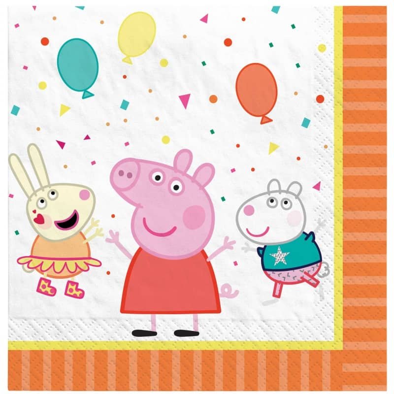 Peppa Pig Lunch Napkins 16pk Serviettes 512626 - Party Owls