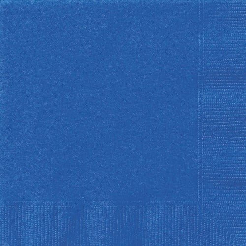 Royal Blue Solid Colour Lunch Napkins 20pk Serviettes  MFLN-59442 - Party Owls