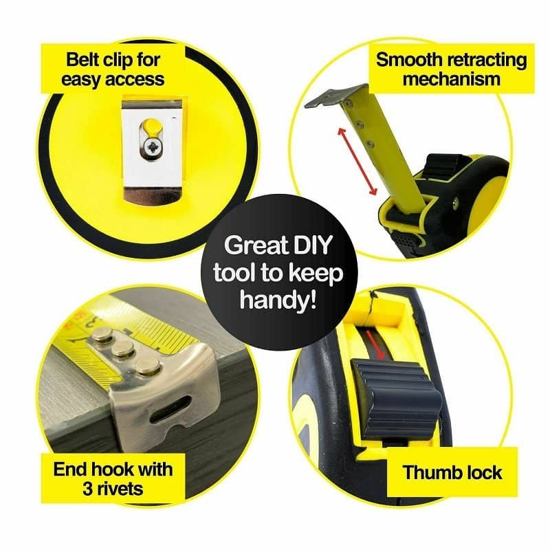 Measuring Tape 10M Heavy Duty Centimetres Inches 73801 - Party Owls