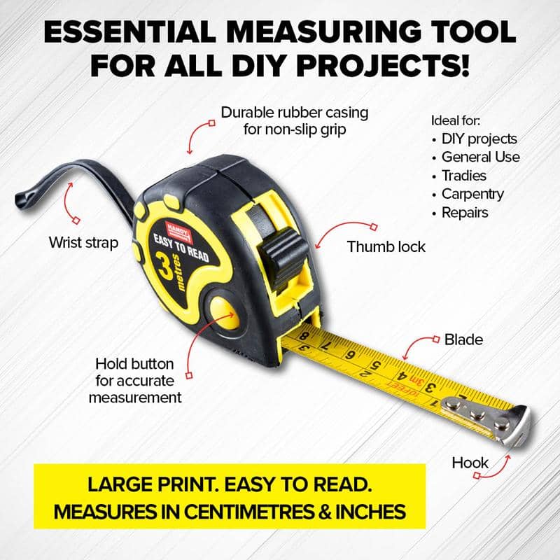 Measuring Tape 3M Heavy Duty Centimetres Inches - Party Owls