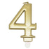 Metallic Gold Numeral Candle "4" With Holder - Party Owls