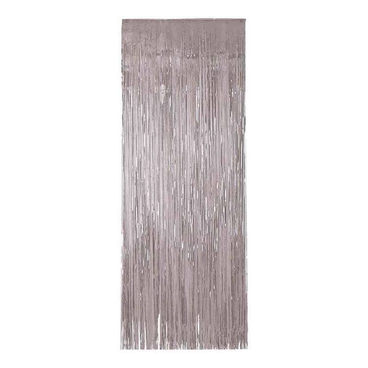 Metallic Silver Foil Curtain 2M x 1M Backdrop - Party Owls