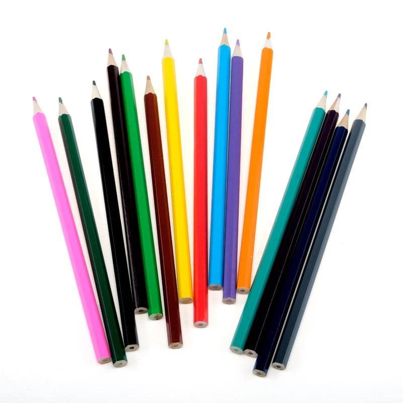 Multi-Coloured Pencils 18CM 15pk - Party Owls
