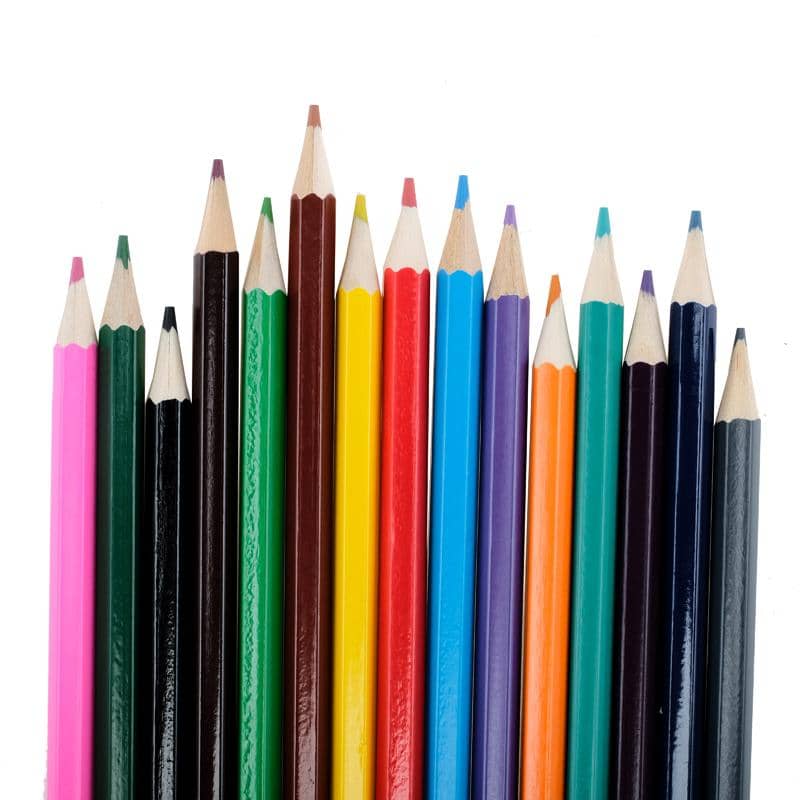 Multi-Coloured Pencils 18CM 15pk - Party Owls
