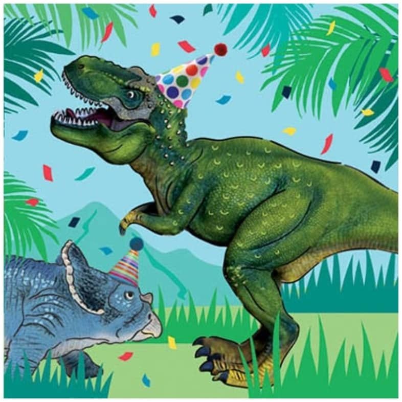 Dino Dinosaurs Lunch Napkins 20pk Serviettes E7224 - Party Owls