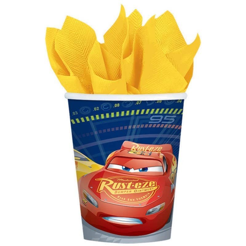 Paper Cups 8pk Disney Cars Lighting McQueen 581763 - Party Owls
