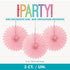 Lovely Pink Small Paper Decorative Fans 15cm (6") 3pk 63250 - Party Owls