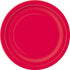 Ruby Red Small Round Paper Plates 18cm (7") 8pk Solid Colour 3124 - Party Owls