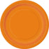 Orange Large Round Paper Plates 23cm (9") 8pk Solid Colour 3225 - Party Owls
