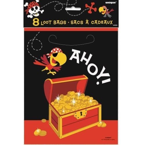 Pirate Plastic Party Bags 8pk 40503 - Party Owls