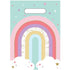 Rainbow Plastic Party Bags 8pk  E8376 - Party Owls
