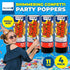 Party Poppers 11CM 4pk Party Celebration - Party Owls